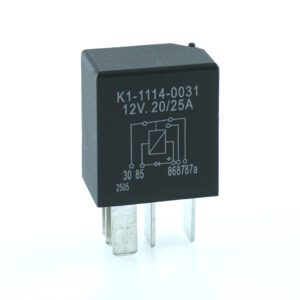 Mikro-Relais 12V, 20/25A, Wechsler, mit Diode, vergossen