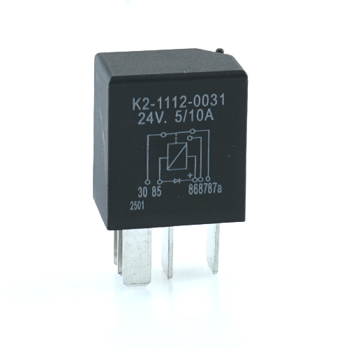 Mikro-Relais 24V, 5/10A, Wechsler, mit Diode