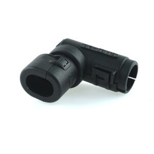 Wellrohranschluss für AMP Junior Timer Stecker, 90°, NW 8,5, 2-polig, CI10-90-AM2