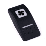 Wippe Contura II, schwarz, quadratische und schmale Linse weiß, Symbol „Ventilator/Gebläse“