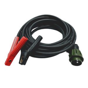 Starthilfekabel 50mm², 2-poliger Stecker 24V, 2 Polzangen, rot/schwarz, 10m lang