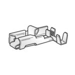 Flachsteckhülse FASTON, 1-2,5mm², abziehsicher, gewinkelt 90°
