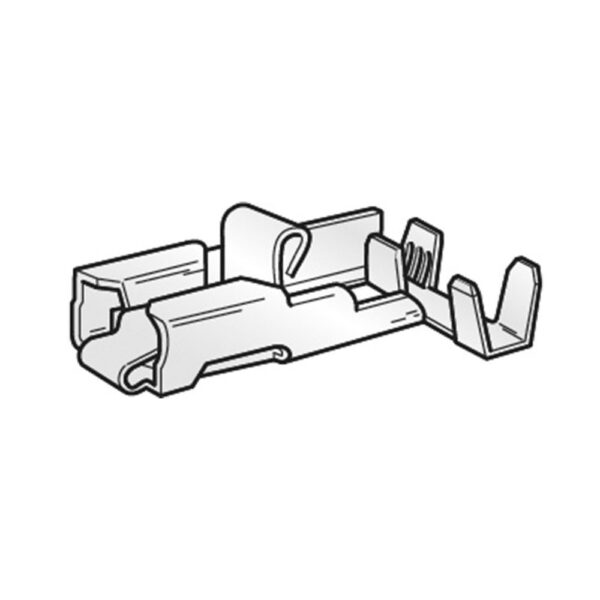Flachsteckhülse FASTON, 1-2,5mm², abziehsicher, gewinkelt 90°