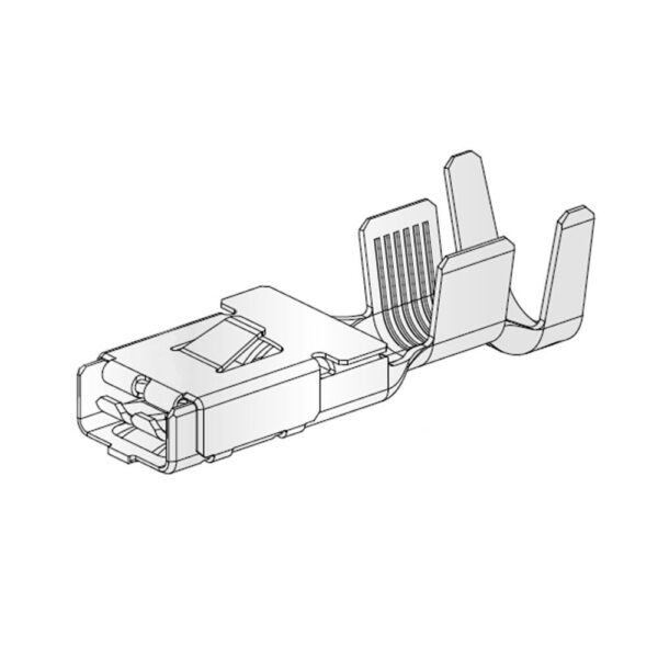 Leistungsflachsteckhülse MAXI F800, mit Rastnase, 1,5-2,5mm²
