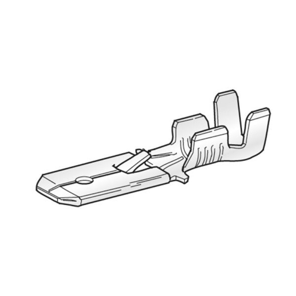 Flachstecker FASTON, 1-2,5mm², mit Rastnase
