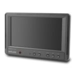 7″ LCD Monitor mit 2 Kameraanschlüssen, inkl. Monitorblende, Anschlussleitungen und Universalhalter
