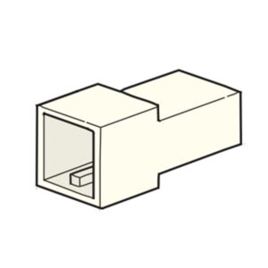 Flachsteckhülsengehäuse, male holder 6,3mm, 2-polig