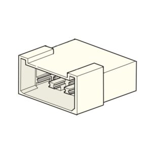 Flachsteckhülsengehäuse, male holder 6,3mm, 8-polig