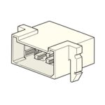 Flachsteckhülsengehäuse, male holder 6,3mm, 8-polig, mit Befestigungsclip