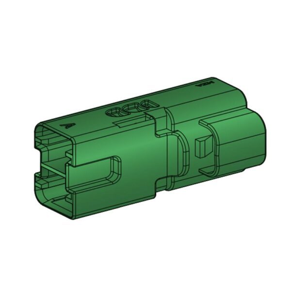 Leistungs-Flachsteckergehäuse, male holder 2-polig, grün