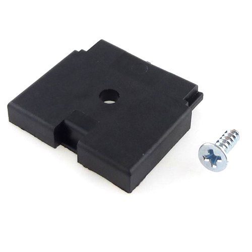 Anbauplatte mit 1 Befestigungsloch und Schraube