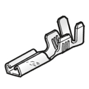 Flachsteckhülse FASTON, 0,5-1mm², mit Rastnase