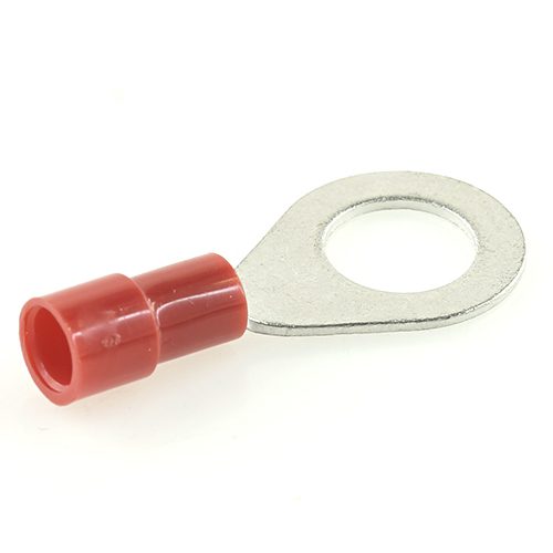 Ringkabelschuh, schaftisoliert, rot, Ø 8,4mm, 0,25-1mm²