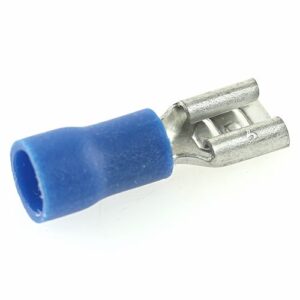Flachsteckhülse 4,7x0,5mm, schaftisoliert blau, 1-2,5mm²