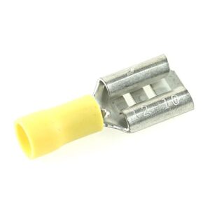 Flachsteckhülse 9,5mm, schaftisoliert gelb, 4-6mm²