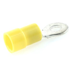 Ringkabelschuh, schaftisoliert, gelb, Ø 4,3mm, 2,5-6mm²