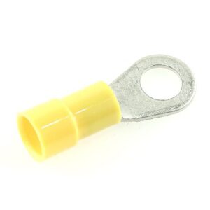 Ringkabelschuh, schaftisoliert, gelb, Ø 6,4mm, 2,5-6mm²