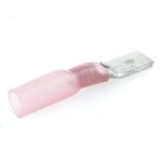 Flachstecker 6,3mm, schaftisoliert, rot, 0,75-1,25mm², wärmeschrumpfend