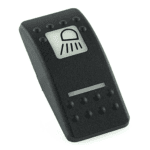 Wippe Contura II, schwarz, quadratische und schmale Linse weiß, Symbol „Arbeitsscheinwerfer vorn“