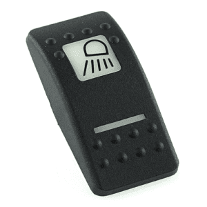 Wippe Contura II, schwarz, quadratische und schmale Linse weiß, Symbol "Arbeitsscheinwerfer vorn"