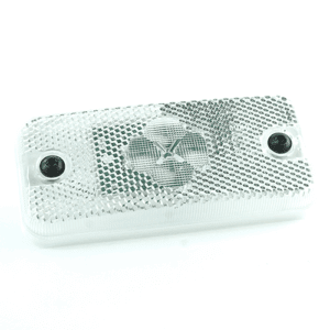 LED-Seitenmarkierungsleuchte 12V, weiß, 110x50mm, mit Rückstrahler, AMP-JPT-Anschlussstecker