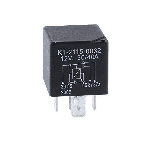 Mini-Relais 12V, 30/40A, Wechsler, mit Diode, vergossen