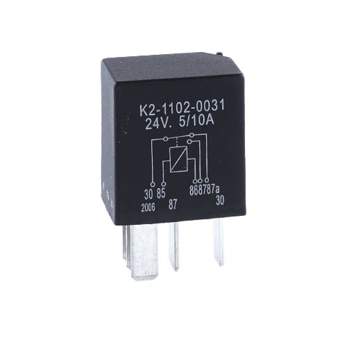 Mikro-Relais 24V, 5/10A, Wechsler