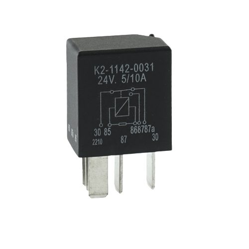 Mikro-Relais 24V, 5/10A, Wechsler, mit Widerstand