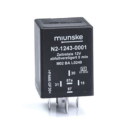 Zeitrelais 12V, 5min, abfallverzögert, nicht potentialfrei, retriggerbar