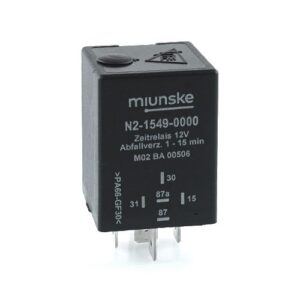 Zeitrelais 12V, 1...15min einstellbar, abfallverzögert, nicht potentialfrei