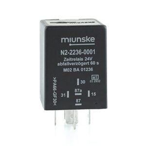 Zeitrelais 24V, NC 10A/NO 15A, 60s, abfallverzögert, nicht potentialfrei, retriggerbar