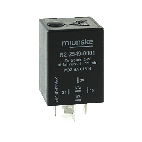 Zeitrelais 24V, 1...15min einstellbar, abfallverzögert, nicht potentialfrei, retriggerbar