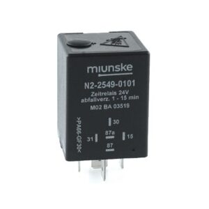 Zeitrelais 24V, NC 20A/NO 20A, 1...15min einstellbar, abfallverzögert, nicht potentialfrei, retriggerbar