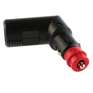 Universal-Stecker 8A/12-24V, winkelbar, mit geschraubter Zugentlastung, mit Torpedosicherung 8A