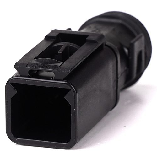 Endkappe für 2-poliges Stiftgehäuse, 180°, NW6-10, mit Zugentlastung