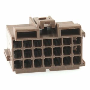 Junior-Power-Timer Buchsengehäuse, 21-polig (3x7), Kodierung A, braun