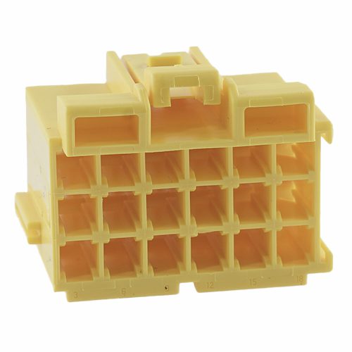 Junior-Power-Timer Buchsengehäuse, 18-polig (3x6), Kodierung A, gelb