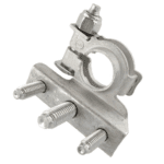 Batterieklemme „-“ aus Messingband verzinnt, Anschlussbolzen M6-M8-M6