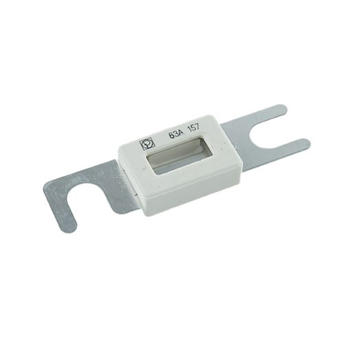 Streifensicherung 60mm, 63A, mit Keramik-Isolierkörper