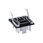 Relais-Grundplatte 9-polig, 5x 6,3mm + 4x 2,8mm, mit Bedruckung, mit umlaufender Nut