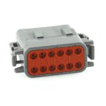 Buchsengehäuse 12-polig, grau