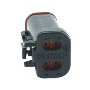 Buchsengehäuse 4-polig, Kontaktgröße 16, Isolierung 1,35-3,05mm, schwarz