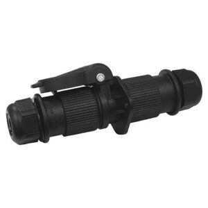 3-poliger Stecker, mit Kontaktstiften, inkl. Schutzkappe, Kabelverschraubung PG 16 für 6-10mm