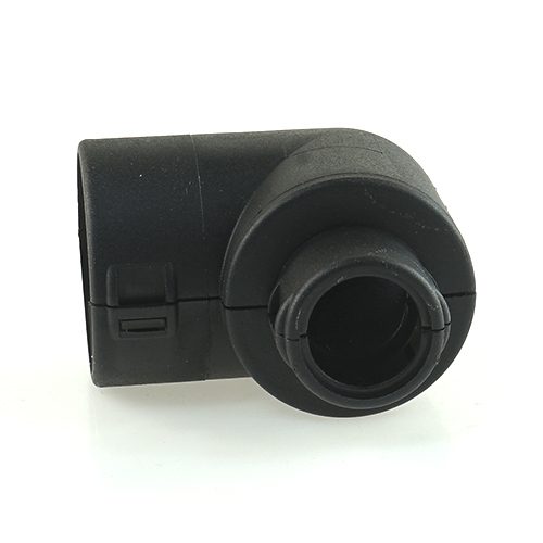 Wellrohr-Verbinder NW 23-13, 90°-Winkel, schwarz