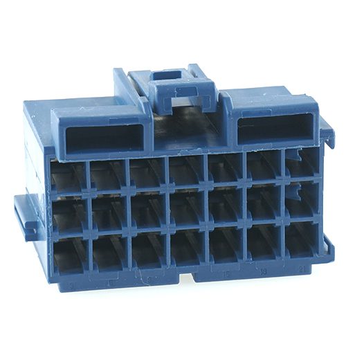 Junior-Power-Timer Buchsengehäuse, 21-polig (3x7), Kodierung A, blau