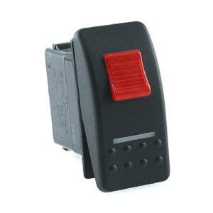 on-on Doppelschalter 12V/20A, Contura II, mit Schaltersperre, LED 2 grün hell, schmale Linse weiß