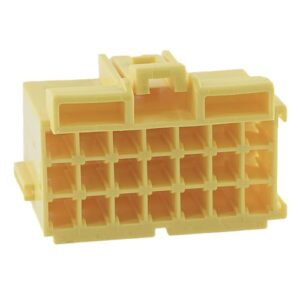 Junior-Power-Timer Buchsengehäuse, 21-polig (3x7), Kodierung A, gelb