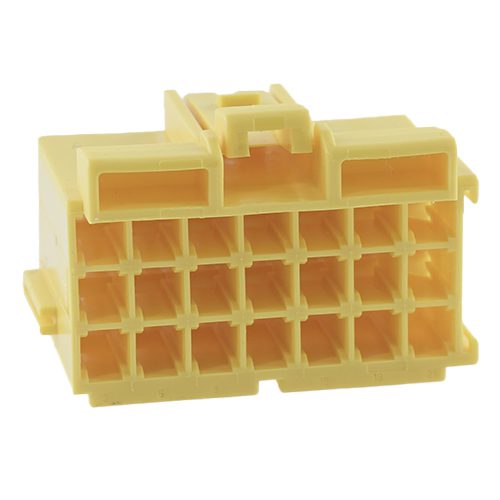Junior-Power-Timer Buchsengehäuse, 21-polig (3x7), Kodierung A, gelb