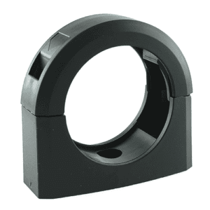 Befestigungsschelle für Wellrohr NW48, Befestigungsloch Ø 6mm, Kunststoff