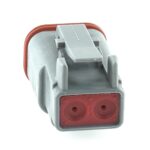 Buchsengehäuse 2-polig, grau